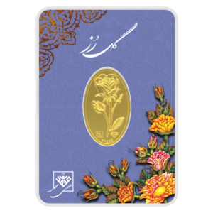 شمش طلای 24 عیار گل رز 1 گرم