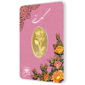 شمش طلای 24 عیار گل رز 0.600 گرم - تصویر دوم